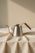 Walnut Drip Kettle 600mL Silver